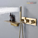 ELITE EDITION Luksuzni vgradni tuš set za ultimativno doživetje tuširanja – BCS1499 — Brušeno zlato — Dva izliva | Shoptok.si