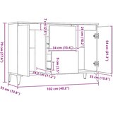 Komoda boja dimljenog hrasta 102 x 35 x 70 cm konstruirano drvo | shoptok.hr