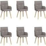vidaXL Jedilni stoli 6 pcs Blago Taupe 60 x 56 x 96 cm, (5000296681) | Shoptok.si