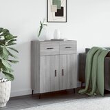 vidaXL Komoda siva sonoma 69,5x34x90 cm inženirski les | Shoptok.si