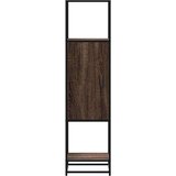 vidaXL Visoka omara rjavi hrast 35,5x35x139 cm inž. les in kovina | Shoptok.si