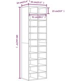Ormarić za cipele sivi hrast 54x34x183 cm konstruirano drvo | shoptok.hr