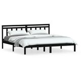 Furnova Posteljni okvir črn iz borovine 200x200 cm, (21935838) | Shoptok.si