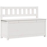  Klupa bijela 110 x 41 x 76,5 cm od masivne borovine | shoptok.hr