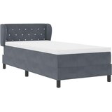  s opruga kutije Tamno siva 100 x 200 cm Baršun | shoptok.hr