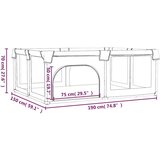  Dječja ogradica za igru s 2 vrata svjetloplava tkanina Oxford | shoptok.hr