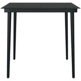 5-dijelni vrtni blagovaonski set s jastucima crni | shoptok.hr