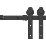 vidaXL Komplet opreme za drsna vrata 152 cm jeklo črne barve | Shoptok.si