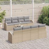  9-dijelni vrtni sofa set s jastučićima bež poli ratan | shoptok.hr