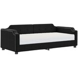  The Living Store Dnevna postelja z vzmetnico črna 80x200 cm blago - Dnevna Postelja Z Vzmetnico, (21449994) | Shoptok.si