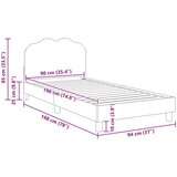  Otroški posteljni okvir z vznožjem Svetlo siva 90 x 190 cm, (5000104564) | Shoptok.si