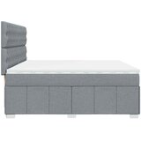  Krevet s oprugama i madracem svjetlosivi 200 x 200cm od tkanine | shoptok.hr