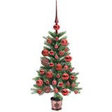 vidaXL Božično drevo med 150 LED z stojalom Zelena 90 cm PE | Shoptok.si