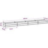  Povišeni vrtni krevet Siva 320 x 40 x 24 cm | shoptok.hr