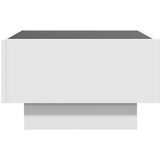 vidaXL Klubska mizica LED bela 50x50x30 cm inženirski les, (21323774) | Shoptok.si