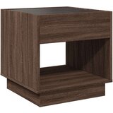 vidaXL Klubska mizica z neskončnimi LED rjavi hrast 50x50x50 cm | Shoptok.si