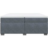  s oprugama i madracem tamnosivi 200x200 cm baršunasti | shoptok.hr