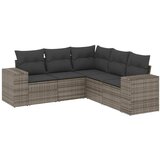 Maison Chic Seti vrtnega pohištva - Vrtna garnitura - Vrtni pohištvo set 5-delna z blazinami siv poli ratan, (21815379) | Shoptok.si