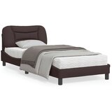 vidaXL Okvir za krevet s uzglavljem tamnosmeđi 90x200 cm od tkanine Cijene