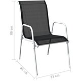 9-dijelni vrtni blagovaonski set čelični crni | shoptok.hr
