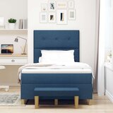  Postelja s vzmetnico in klopjo Modra 120x190 cm Tkanina, (22083795) | Shoptok.si