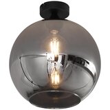 QAZQA Art Deco stropna svetilka črna z dimnim steklom - Sandra | Shoptok.si