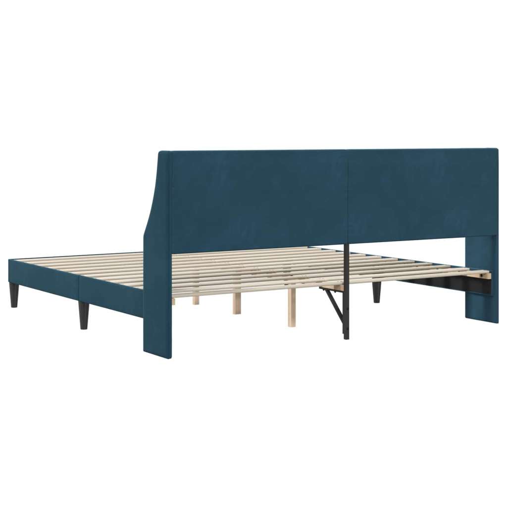  Okvir za krevet s uzglavljem Plava 200 x 200 cm Baršun - Plava 200 x 200 cm | shoptok.hr