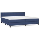 Maison Chic Box spring postelja - Vzmetna postelja z vzmetnico modra 200x200 cm blago SL13661, (21884019) | Shoptok.si