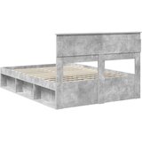  Krevetna konstrukcija Jednobojno Betonska siva 150 x 200 cm | Shoptok.si