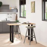 vidaXL noge kavne mizice u-oblika 2 kosa črna 50x(90-91)cm jeklo | Shoptok.si