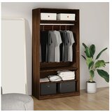  Garderobna omara rjavi hrast 100x50x200 cm inženirski les | Shoptok.si
