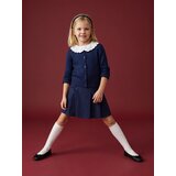 Sinsay Pamučna bluza s kratkim rukavima i ukrasnim ovratnikom | shoptok.hr