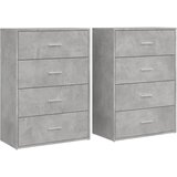  Komoda 2 kom siva boja betona 60x31x84 cm konstruiranog drva | shoptok.hr