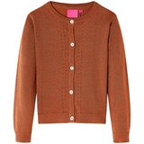 vidaXL Dječji kardigan pleteni boja konjaka 104 | shoptok.hr