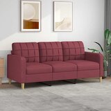  Trosjed od tkanine crvena boja vina 180 cm | shoptok.hr