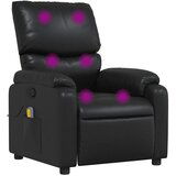 Maison Chic masažni naslanjač - Relax naslanjač črno umetno usnje, (22134279) | Shoptok.si