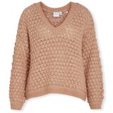 Vila Puloverji Evali Knit L/S - Natural Melange Bež Cene