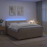  Boxspring krevet s madracem Krem 200 x 200 cm Tkanina | shoptok.hr