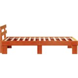  Krevetna konstrukcija s uzglavljem Voskasti smeđi 90x190 cm Čvrsto drvo bor | shoptok.hr