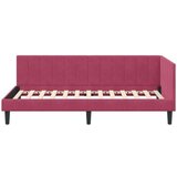 vidaXL Kutni okvir kreveta boja crnog vina 100 x 200 cm Baršun | shoptok.hr