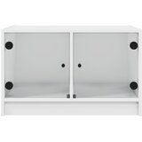  Stolić za kavu sa staklenim vratima bijeli 68x50x42 cm | Eponuda.com
