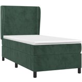 Box spring krevet s madracem tamnozeleni 90x190 cm baršunasti | shoptok.hr