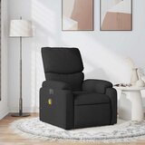 vidaXL masažni naslanjač črno blago | Shoptok.si