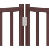 vidaXL Ograda za pse z vrati zložljiva 6panelov rjava 300cm topolovina | Shoptok.si