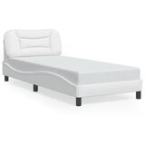  The Living Store Posteljni okvir z LED lučkami bel 80x200 cm umetno usnje - Posteljni Okvir, (21455598) Cene