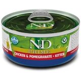 Farmina n&d can cat prime kitten chicken&pomeganate 70g Cene