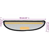  Prostirke za stepenice 10 kom 56x17x3 cm Crne poluokrugle | shoptok.hr