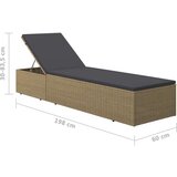 In Ležalnik iz poli ratana rjav in temno siv | Shoptok.si