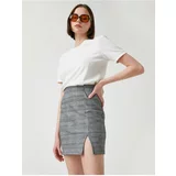 Koton Women's Slit Mini Skirt