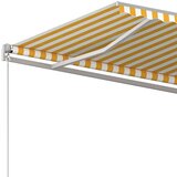  Automatska tenda na uvlačenje sa stupovima 3x2 5 m žuto-bijela | shoptok.hr